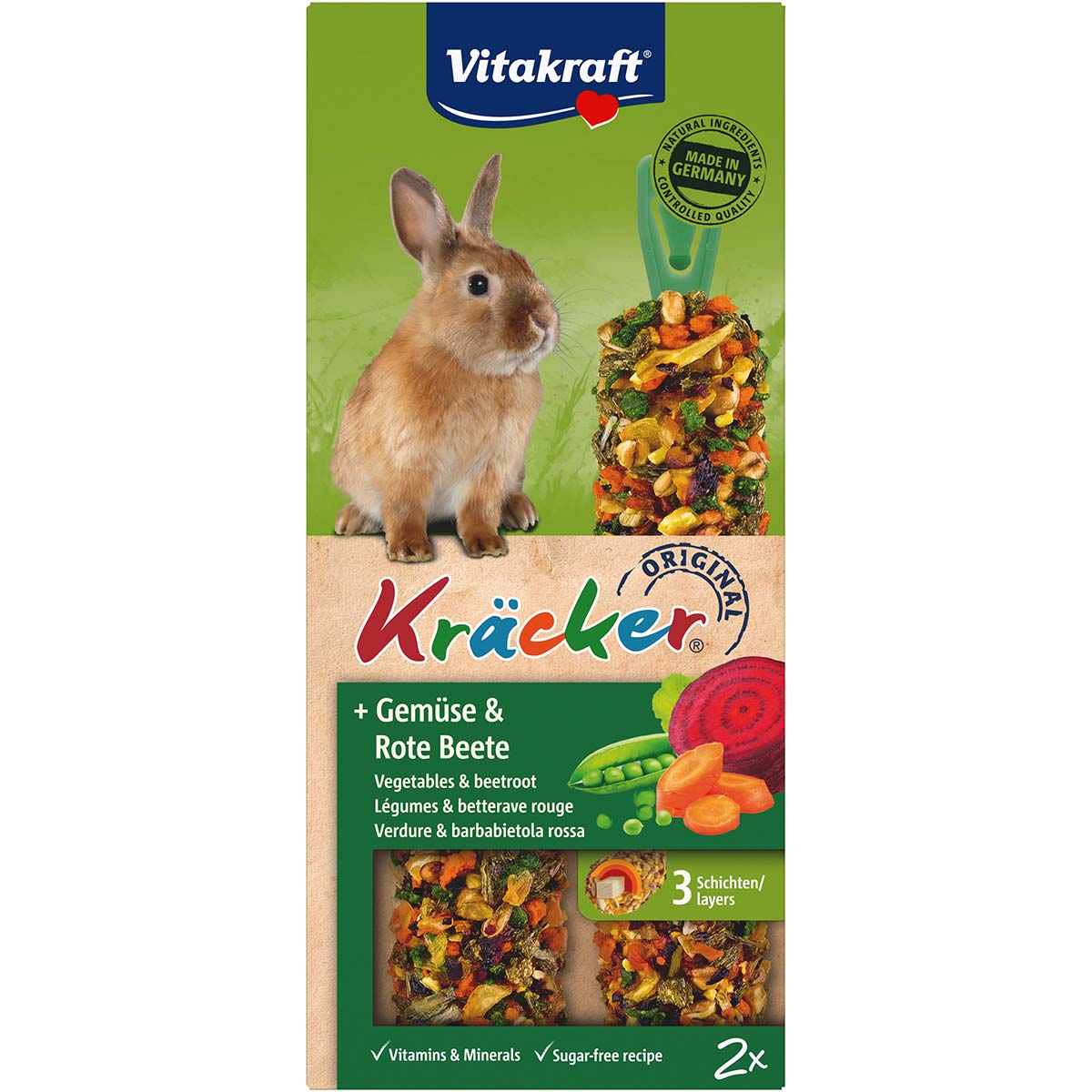 Vitakraft Zwergkaninchen Kräcker mit Gemüse & Rote Beete