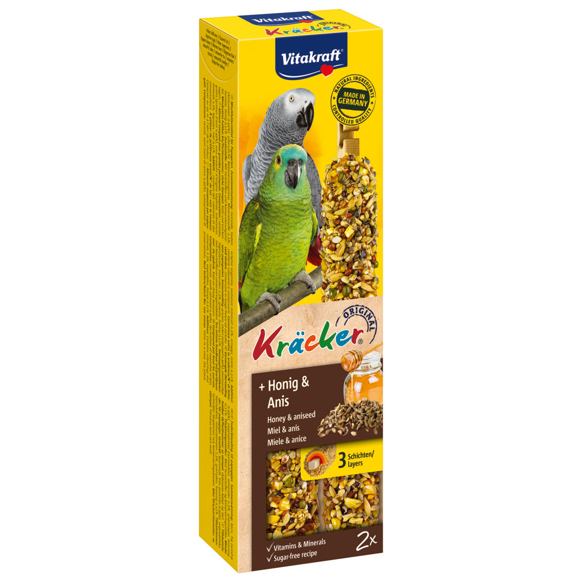 Vitakraft Kräcker Honig-Anis für Papageien 2 Stück