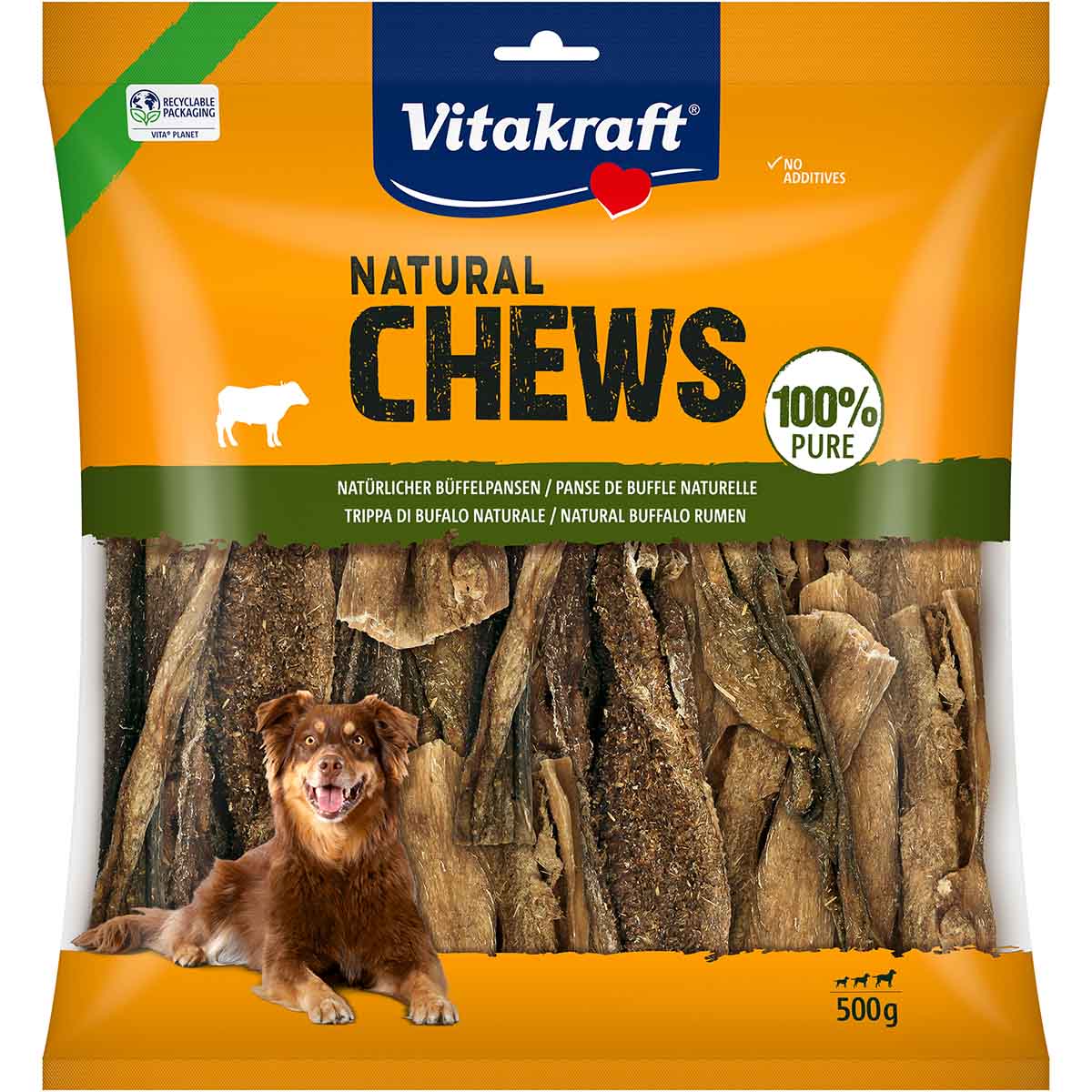 Vitakraft Natural Chews čistý buvolí bachor, 500 g