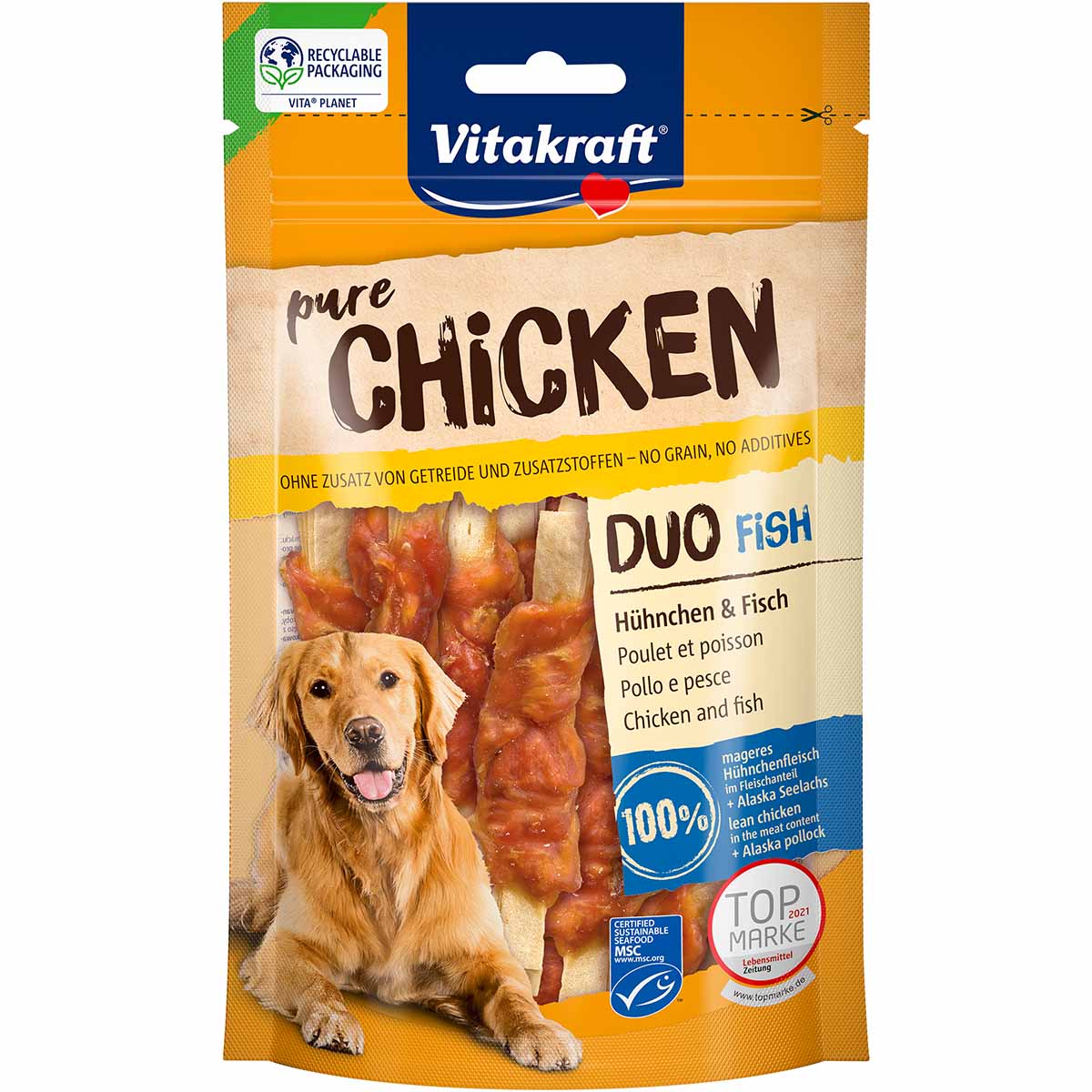 Vitakraft CHICKEN Duo kuře a ryba s certifikátem MSC 3 × 80 g