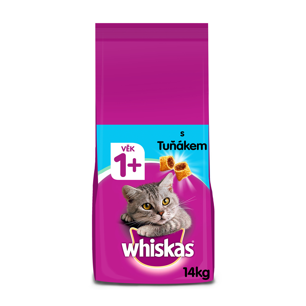 Whiskas granule s tuňákem pro dospělé kočky 14kg