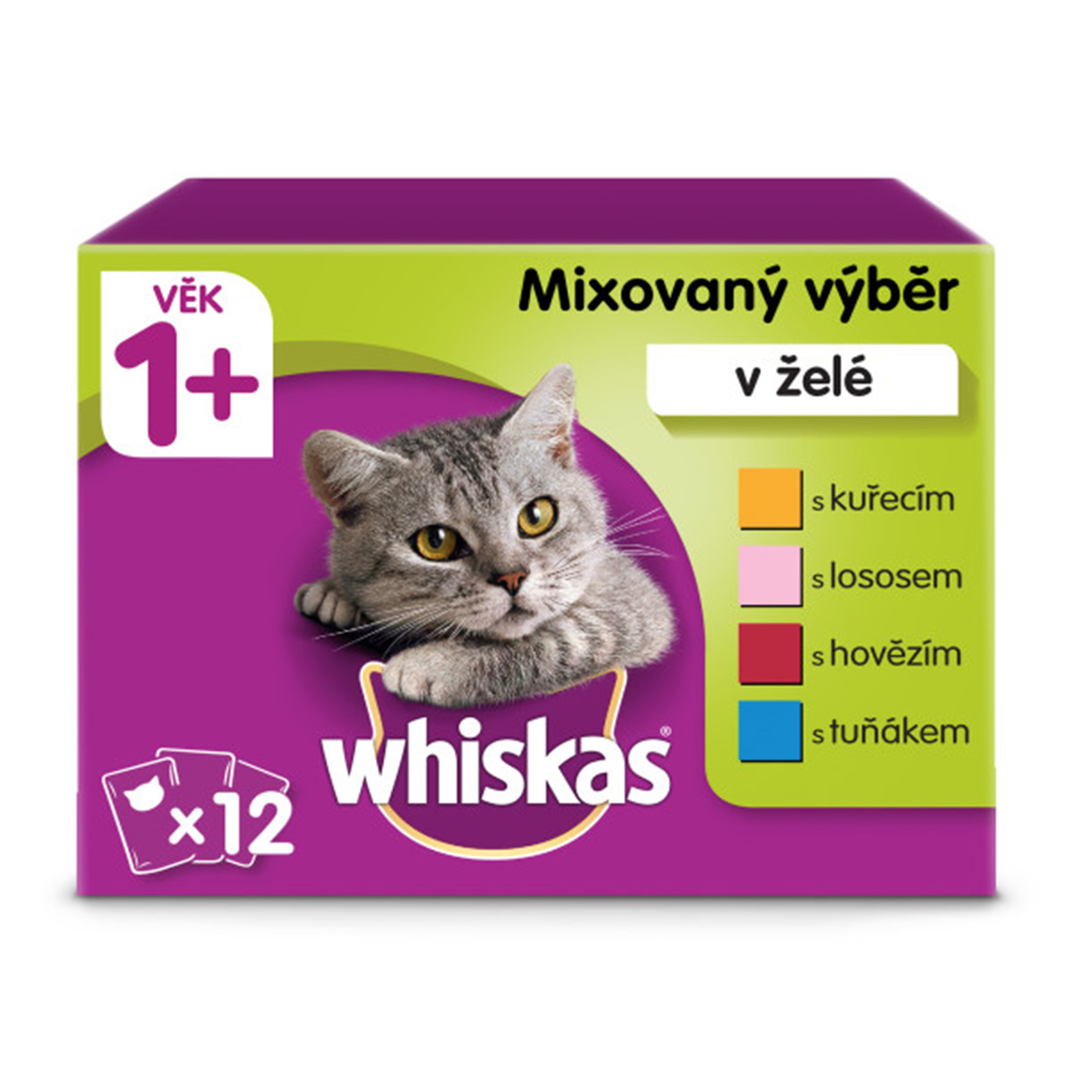 Whiskas kapsičky mixovaný výběr v želé 48 x 100 g