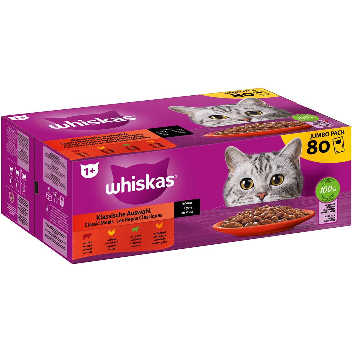 Whiskas Pouch Multipack 1 + Auswahl in Sauce 80x85g