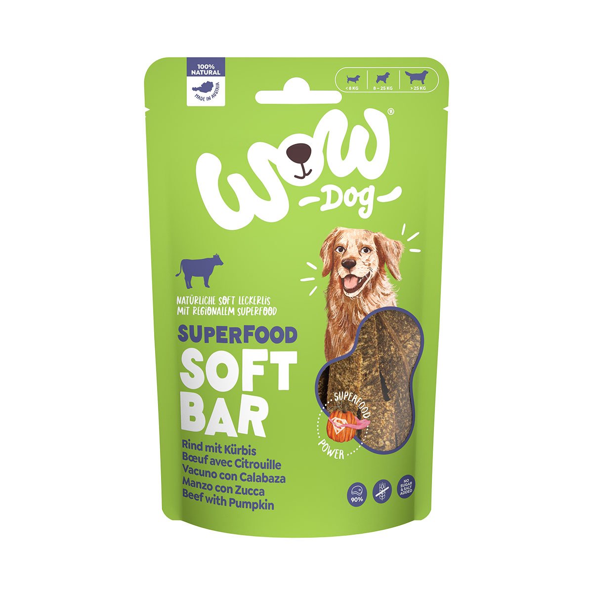 WOW SUPERFOOD Soft Bar hovězí maso s dýní 150 g