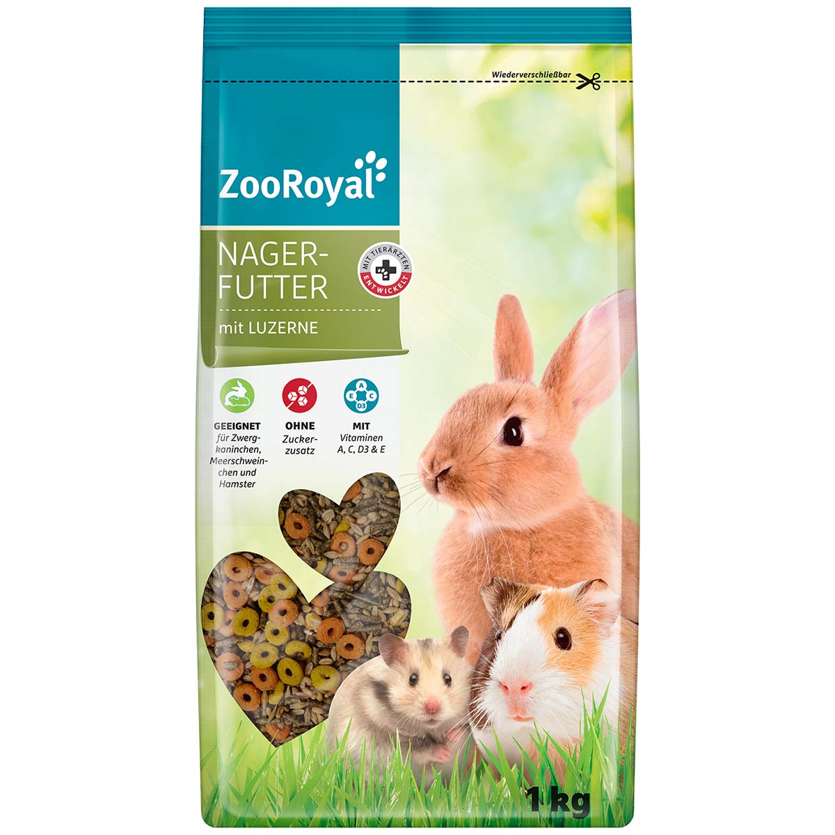 ZooRoyal Nagerfutter mit Luzerne 1 kg